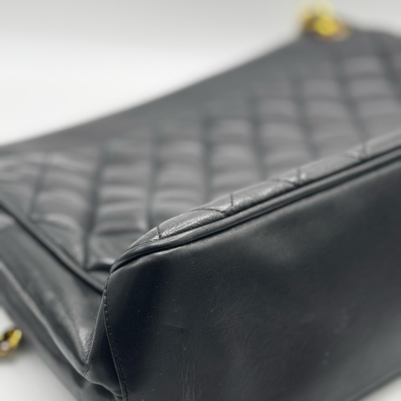 Chanel Lambskin Leather Shopping Chain Shoulder Bag Black 1 Series - Picture 9 of 16